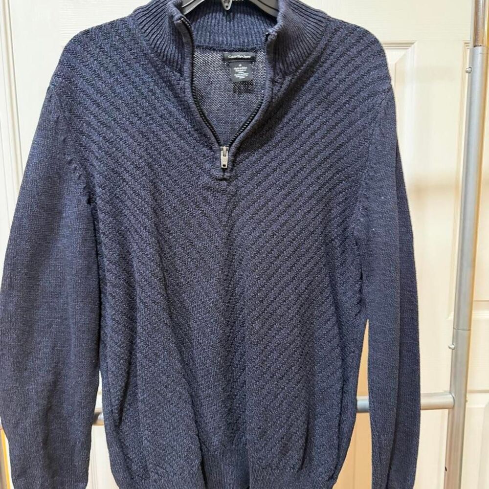 Calvin-klein-jeans Men's Navy and Blue Jumper